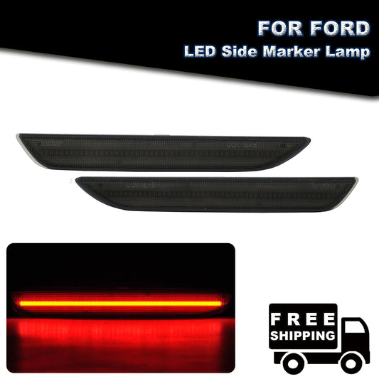 Suitable for 2015-2022 for Ford for Mustang GT Smoked Lens LED Rear Bumper Side Marker Lights