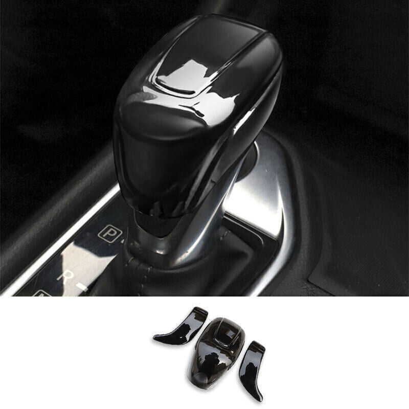 3P Central Console Gear Shift Knob Trims for Nissan Sentra 20-23 ABS Piano Black
