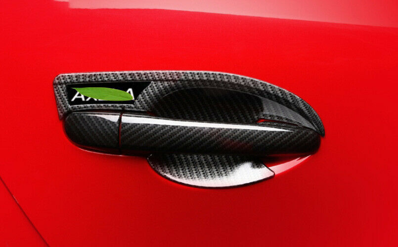 for Mazda 6 Atenza 2017-2019 Carbon Fiber Look Outside Door Bowl Cover Trims