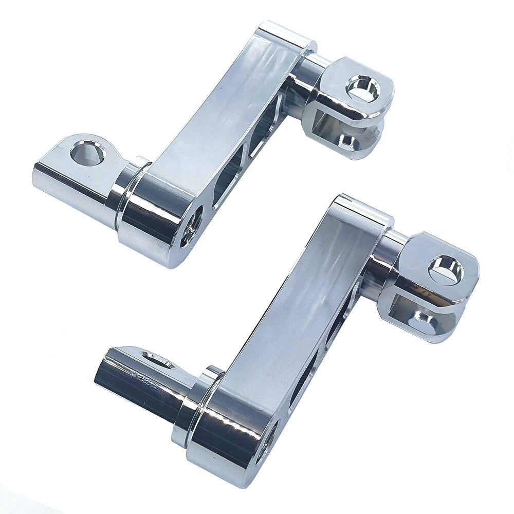 Chrome Foot Pegs Mount Peg Clamp Extensions Bracket for Harley Sportster Dyna