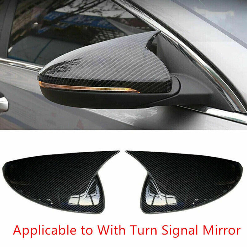 for Kia K3 Forte 2019-2021 Carbon Fiber OX Horn Side Rear View Mirror Cover Caps