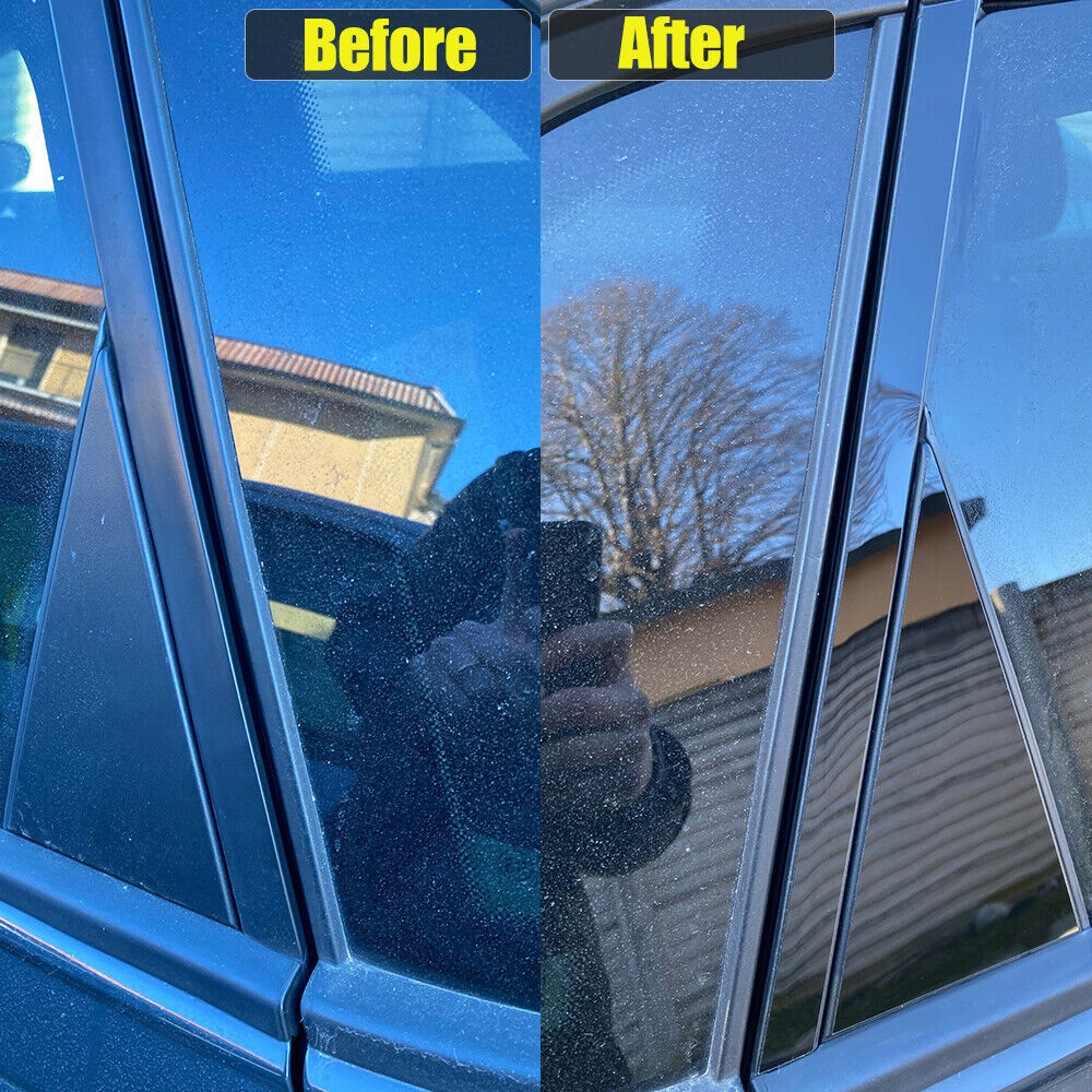 for KIA Seltos 2020-2023 6pc Black Pillar Posts Set Door Trim Piano Cover Kit