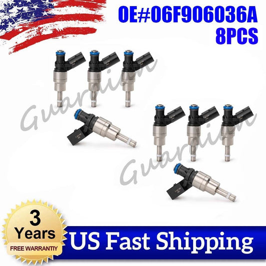8-pack fuel injectors 06F906036A, new, suitable for Audi A3, A4, A5, TT, for Volkswagen CC, EOS, for Passat , and for TIGUAN .