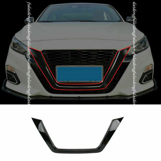 for Nissan Altima 2019-2022 Glossy Black Front Bumper Grill Moulding Cover Trim