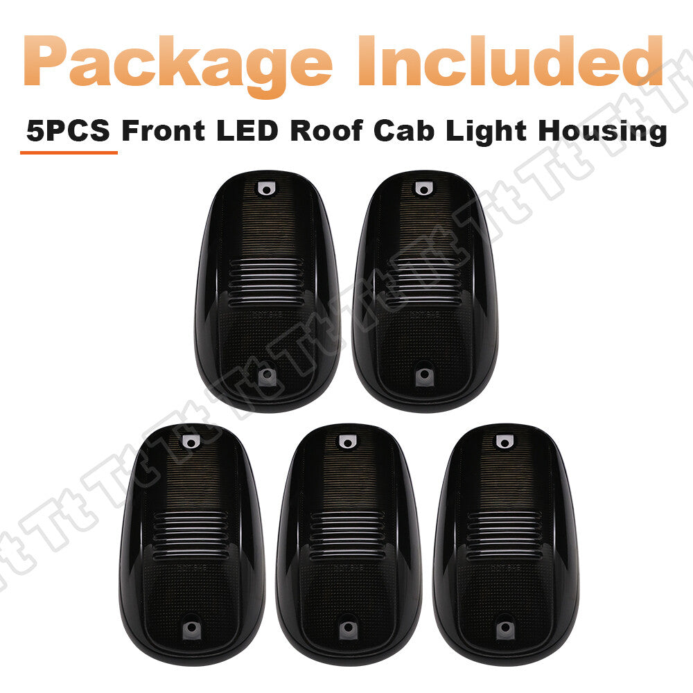 Cab roof marking daytime running light housing smoked for 03-18 for Dodge for Ram 1500 2500 3500