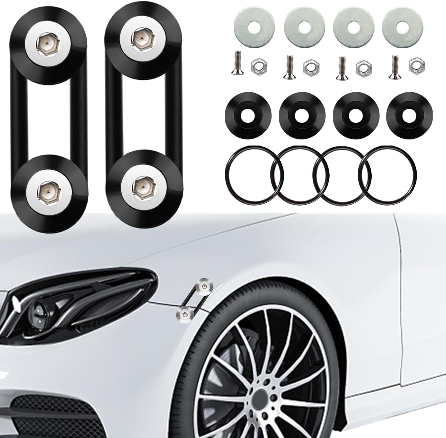 Bumper quick-release trunk front and rear bumper clamps mudguard brackets