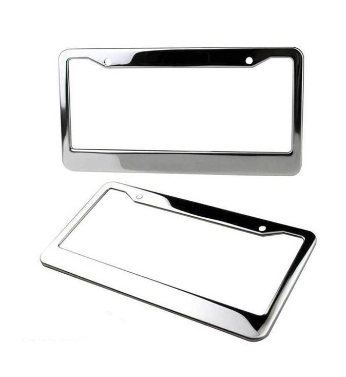 2-piece car license plate frame cover cap rear boot trunk chrome plating for Honda