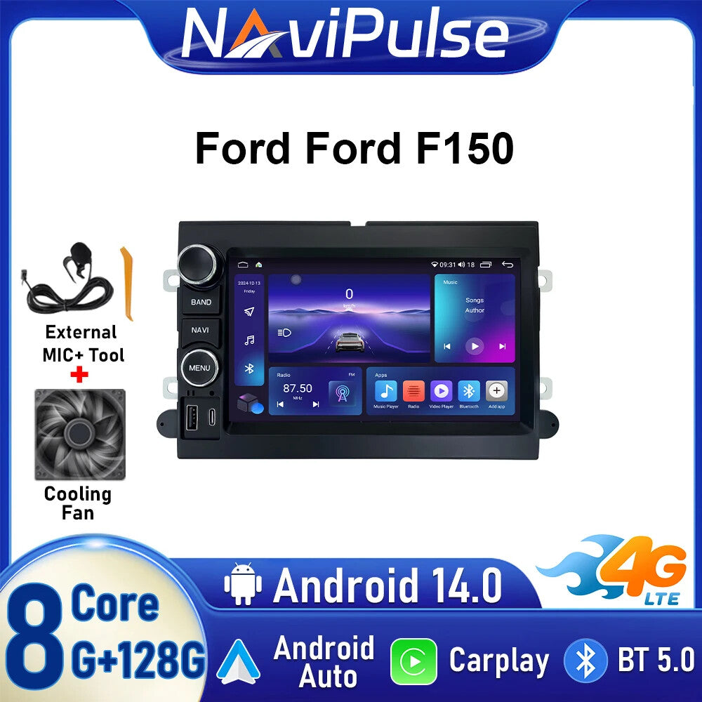 for Ford F150 Android Auto Car Radio Stereo Player Wireless Carplay Screen GPS