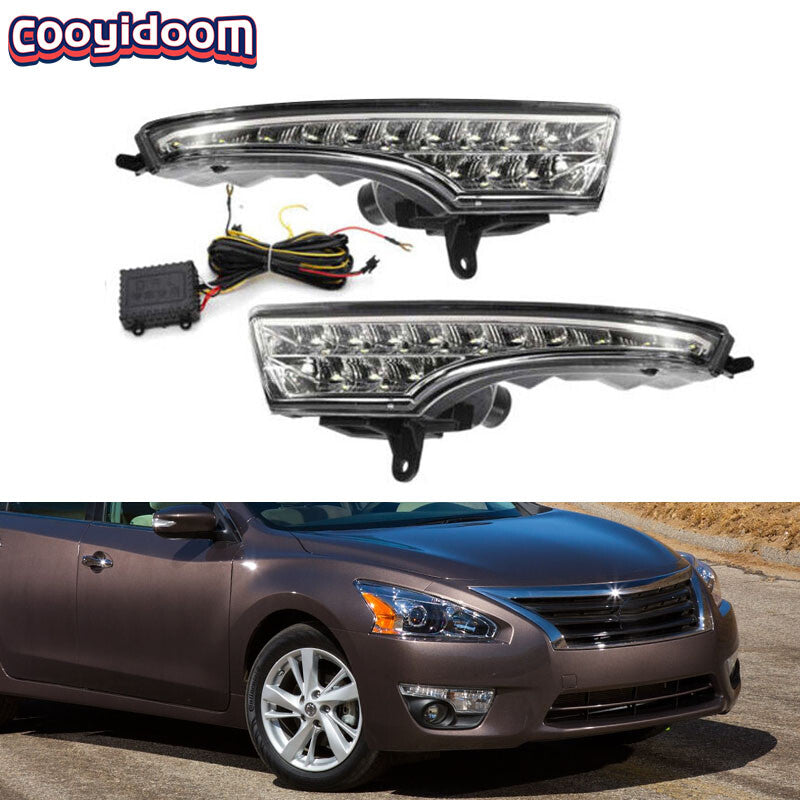 Package includes LED fog lights and DRL daytime running lights for 2013-2015 for Nissan Teana Altima models.