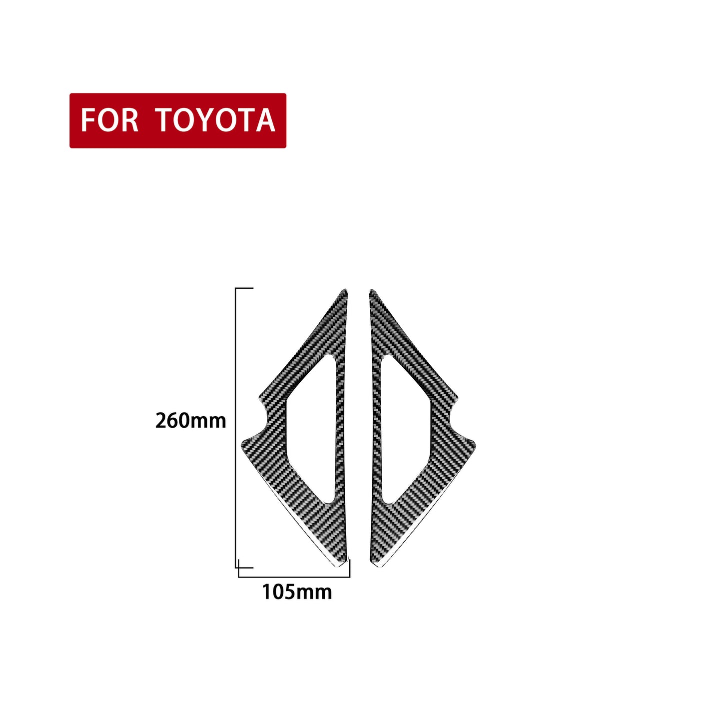 2X RHD Carbon Fiber Dashboard Air Vent Cover Trim for Toyota 86 for Subaru BRZ