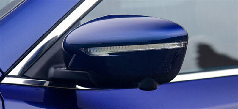 Blue Left Side Rearview Mirror Cover Shell Cap for Nissan X-trail/Rogue 2014-21