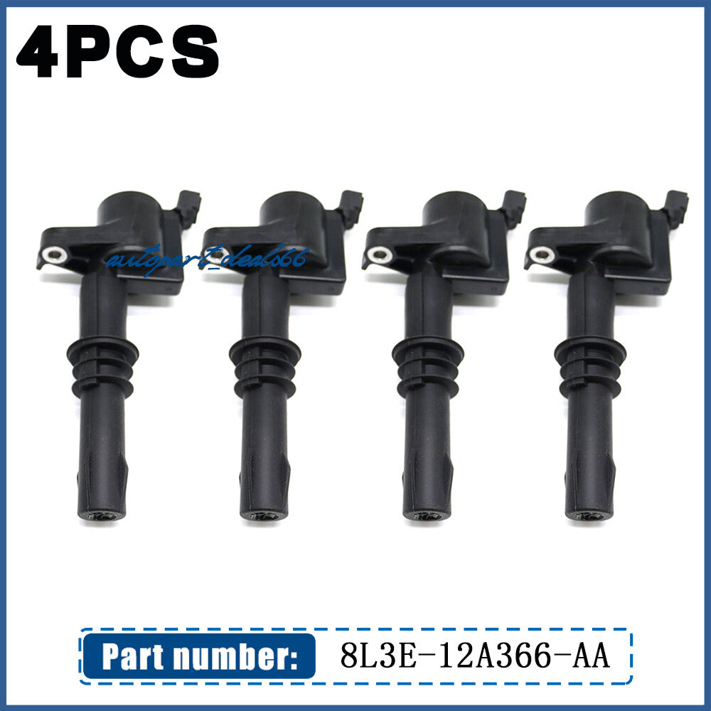 4-Piece Ignition Coil Balck Shoe for Ford Expedition 2008-2014 F-150 8L3E-12A366-AA
