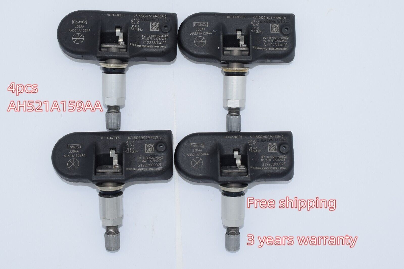 4x Tire Pressure Monitoring System Sensor for Land Rover for Defender Discovery LR4