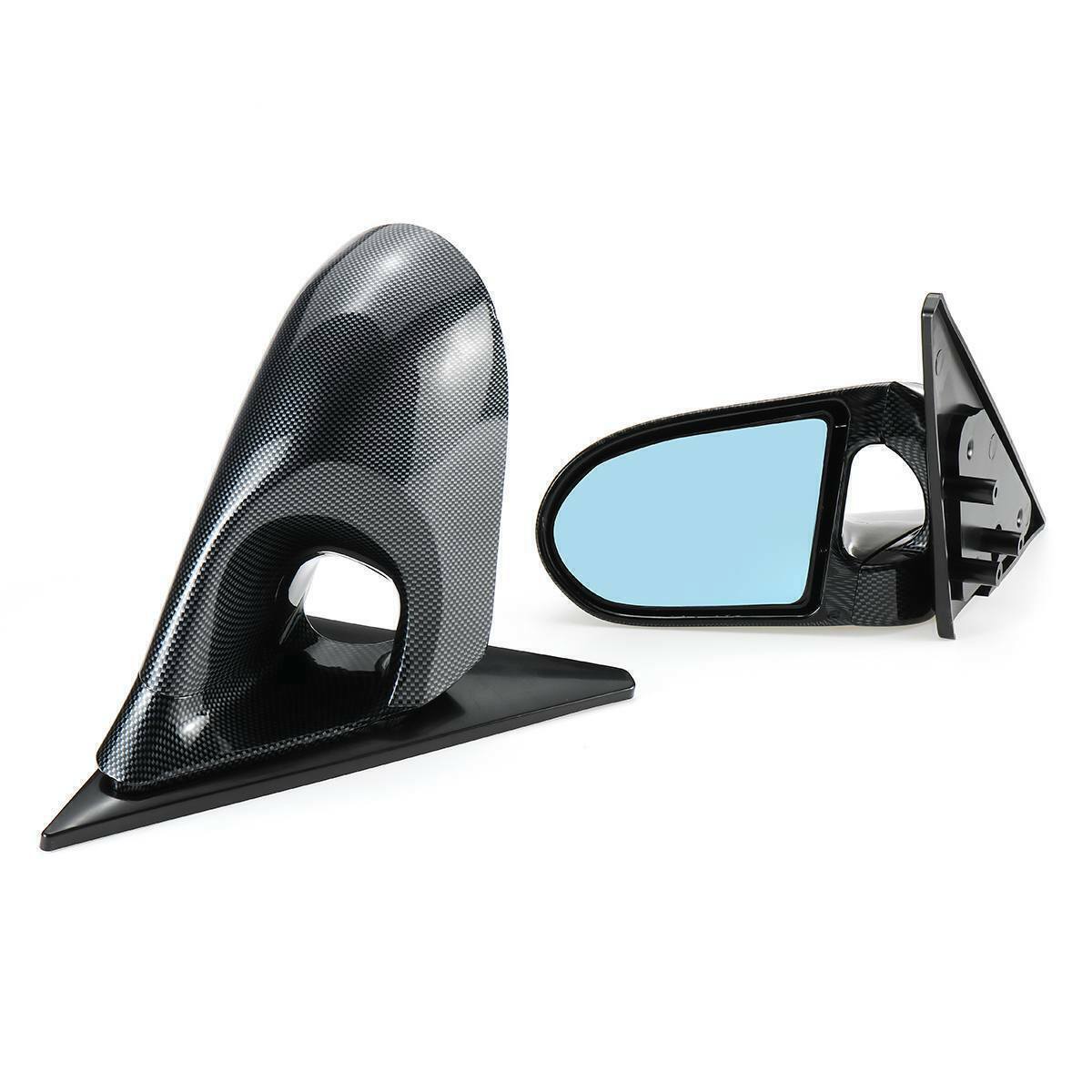Pair Carbon Side Rear View Rearview Mirrors for Honda for Civic 4dr Sedan 1996-2000