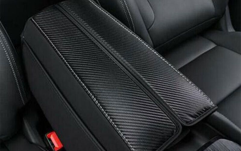 for Nissan Rogue 21-23 Carbon Fiber Central Console Armrest Box Trims Holster 2P