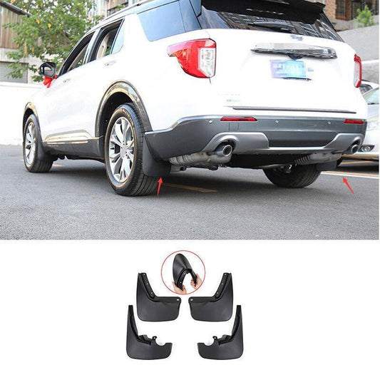 Wide Mud Flaps Fender Splash Guards 4PCS Fit for Ford Explorer 2020-2022 Black