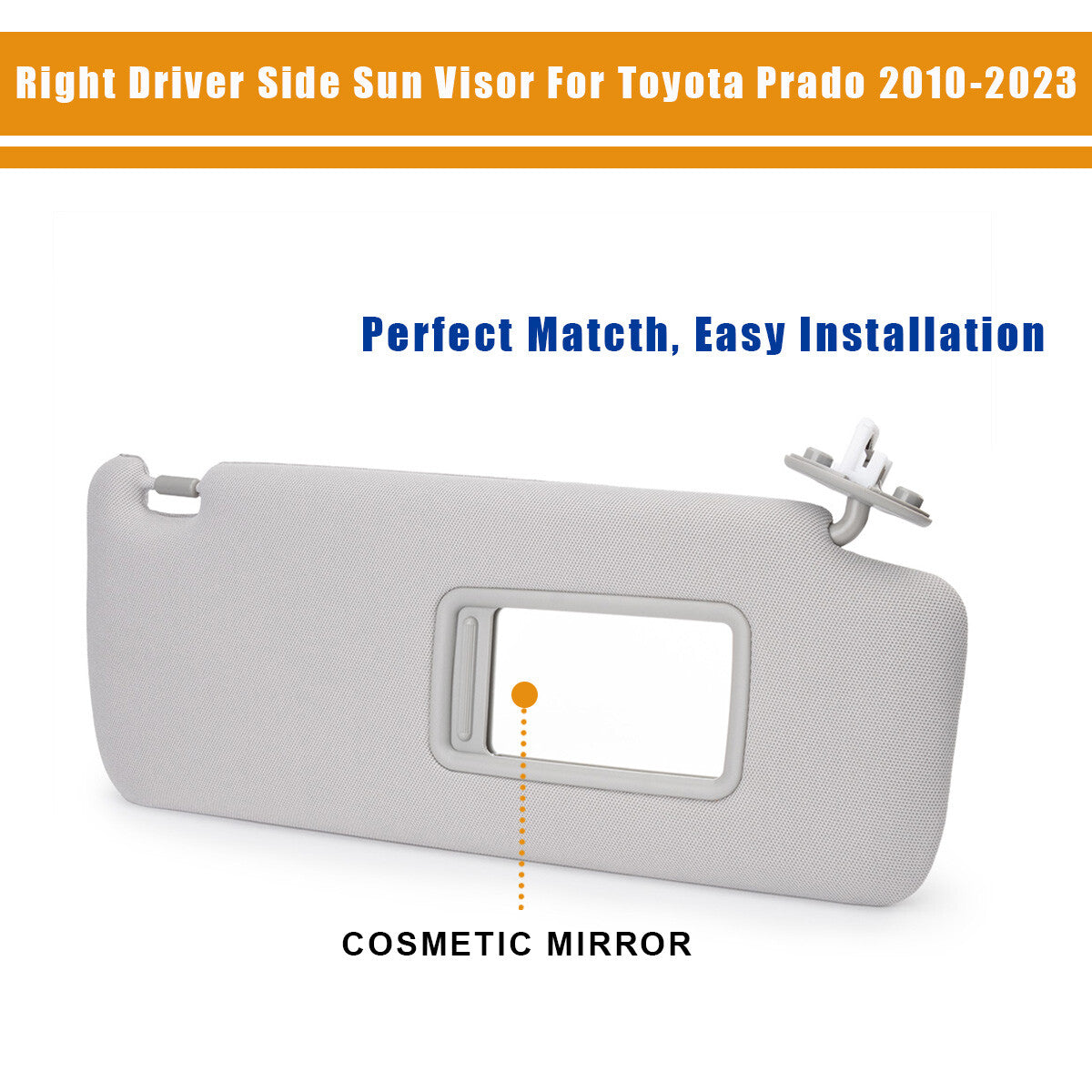 74310-35A91-B1 2010-2023 Gray Right Side Sun Visor for Toyota Prado 7431035A91B1