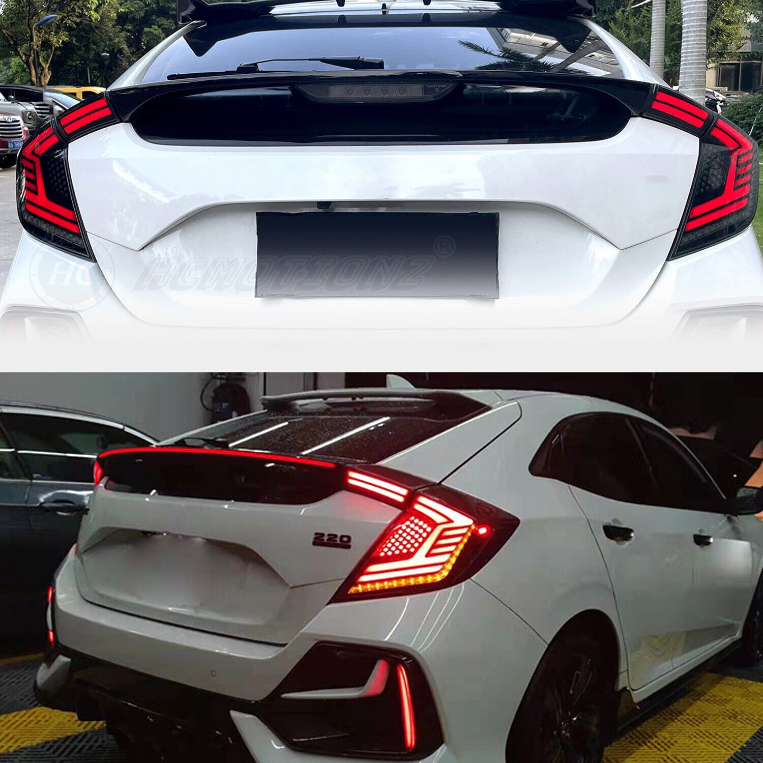 LED taillights for Honda for Civic Hatchback FK7 FK8 2017 - 2021 rear lights