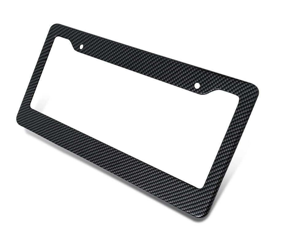 Suitable for modern car license plate frame cover caps, trunk black carbon fiber