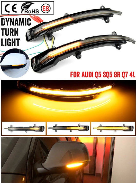 Dynamic Wing Mirror Indicator LED Turn Signal Light Lamp for Audi Q5 Q7