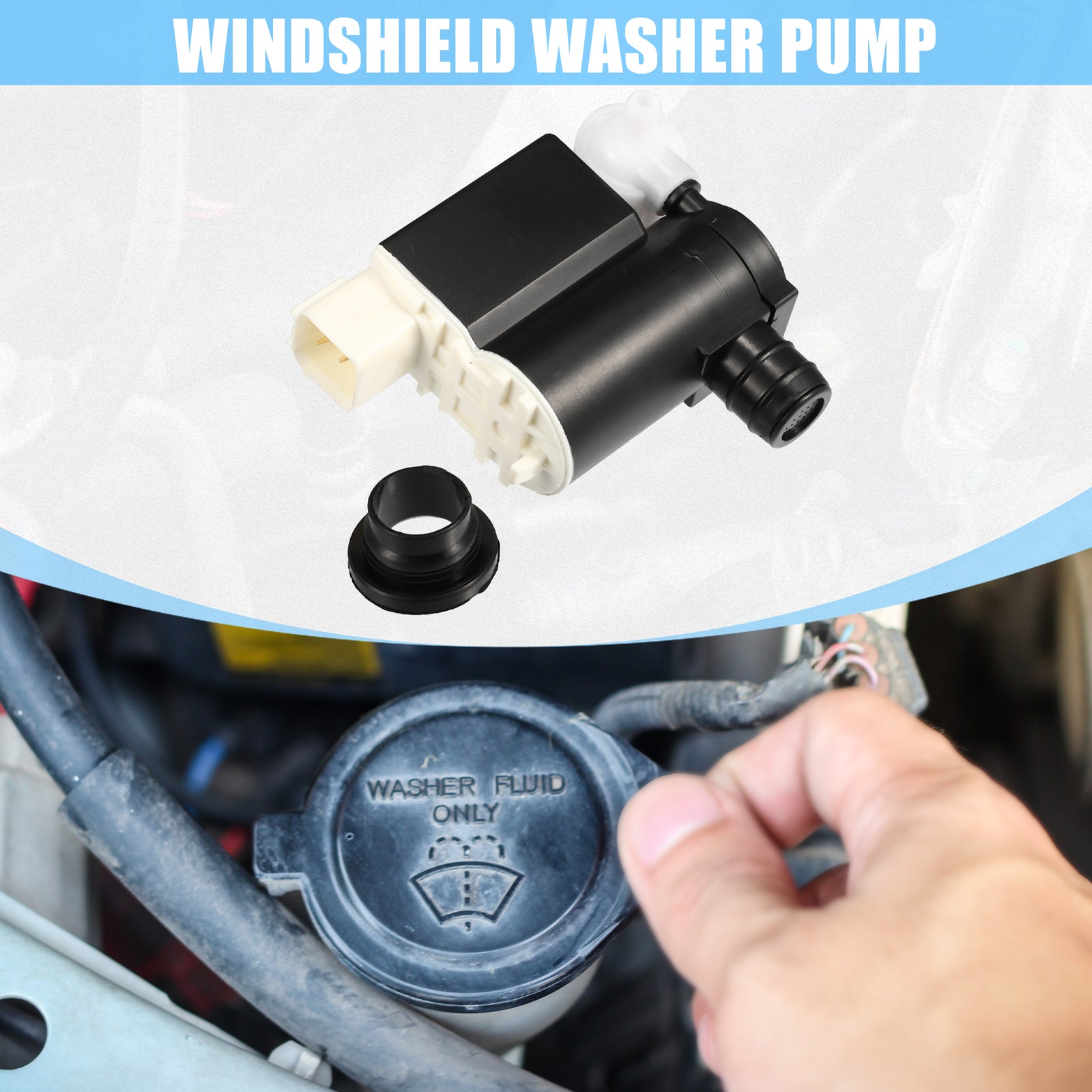 Windshield Washer Motor Pump with Grommet for Hyundai for Veloster 98510-2V100