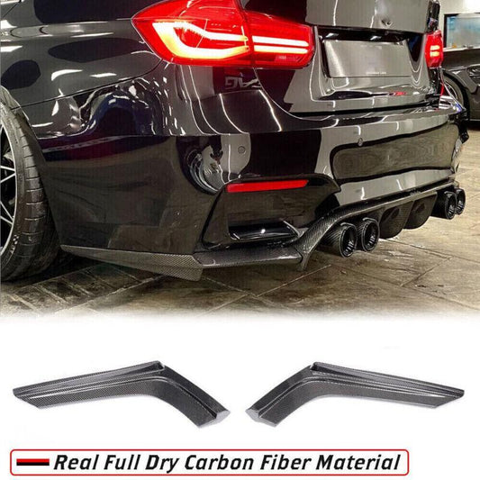 Suitable for BMW F80 M3 F82 F83 M4 2015 - 20 carbon fiber rear bumper side extension angles