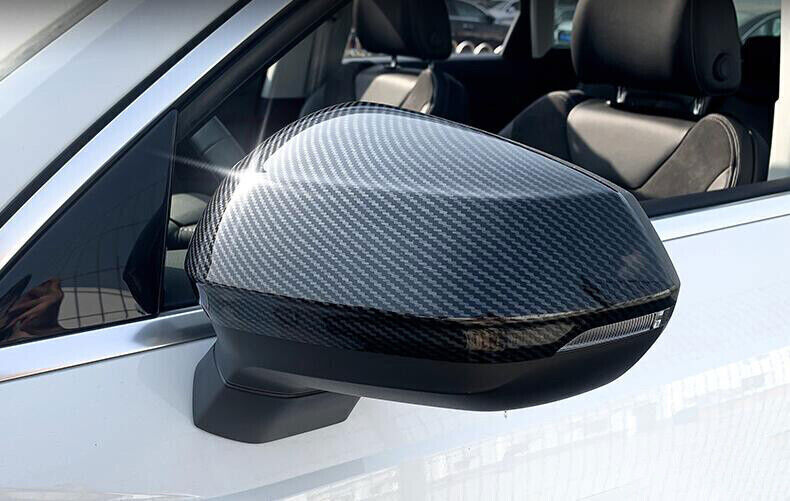 for Audi Q3 2019-2024 ABS Carbon Fiber Exterior Door Rear View Mirror Cover Trim