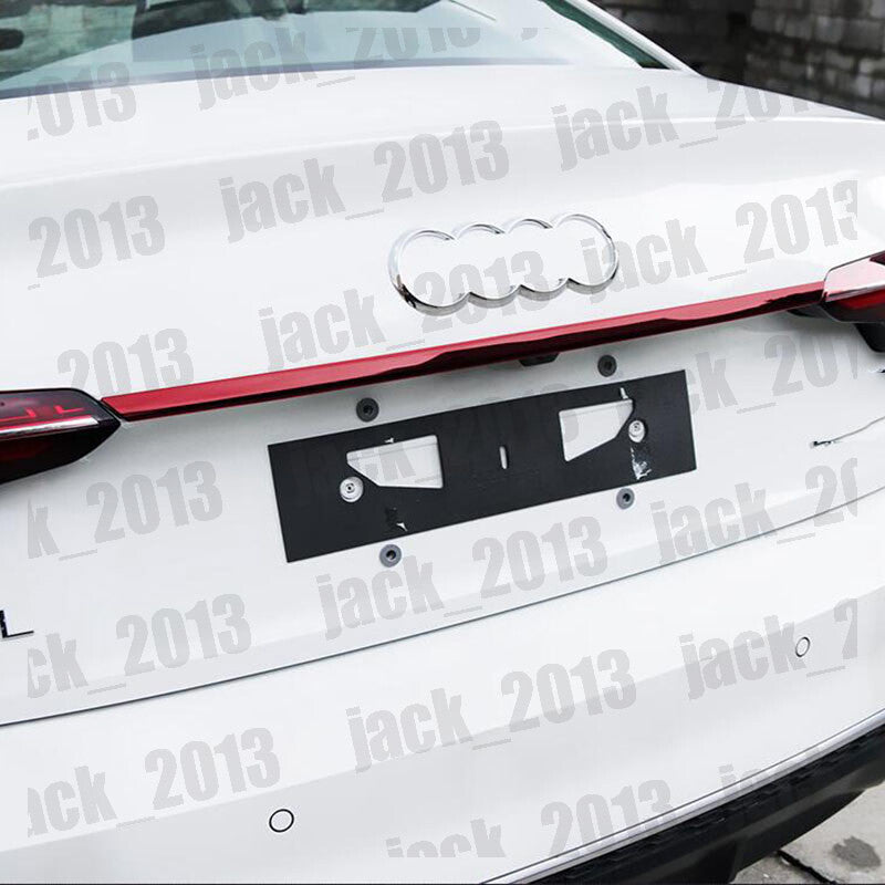 for Audi A4 B9 2017-2022 Red steel Car Rear Door Trunk Lid Tail Gate Cover trim