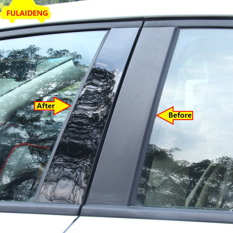 for Cadillac XT5 2016-2021 PC Black Door Pillar Posts Mirror Plate Molding trim