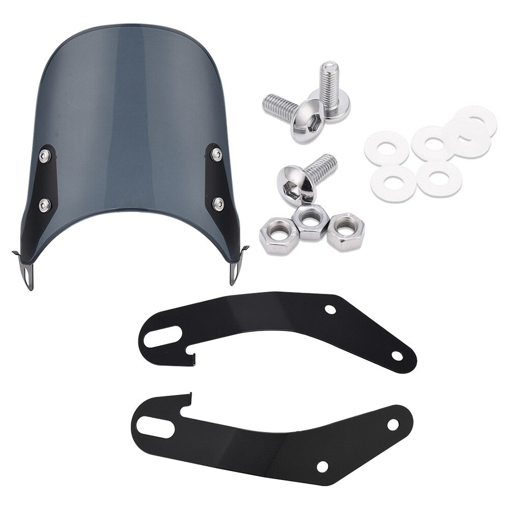 Universal Motorcycle Windshield Extension Airflow Windscreen Wind Deflector Gray