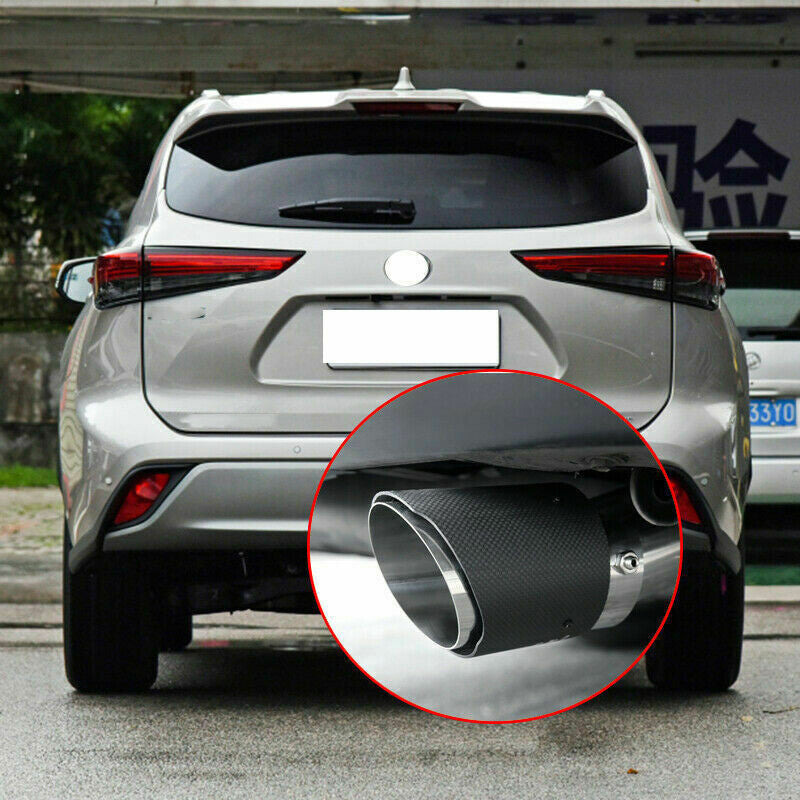 for Toyota Highlander 20-23 Carbon fiber Exhaust Muffler Tail Pipe Tip Tailpipe