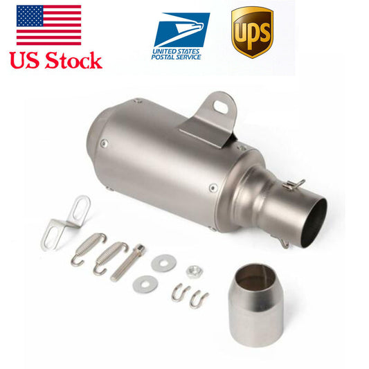 38-51mm Universal Motorcycle Short Exhaust Muffler Slip fits Most Motorcycles,