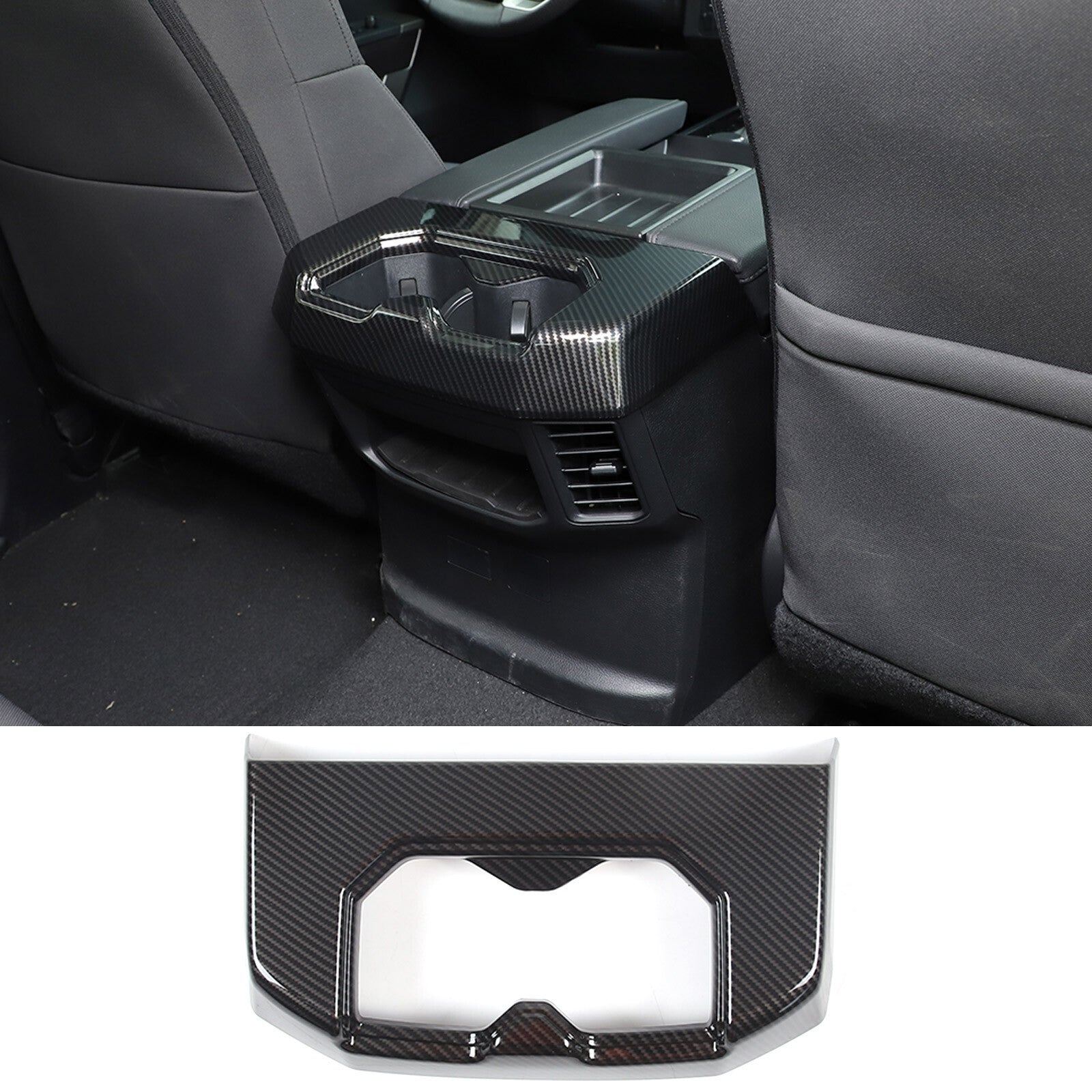 2 Alloy Rear Door Window Ventilator and Open Window Trim for Toyota Tendera 22-23
