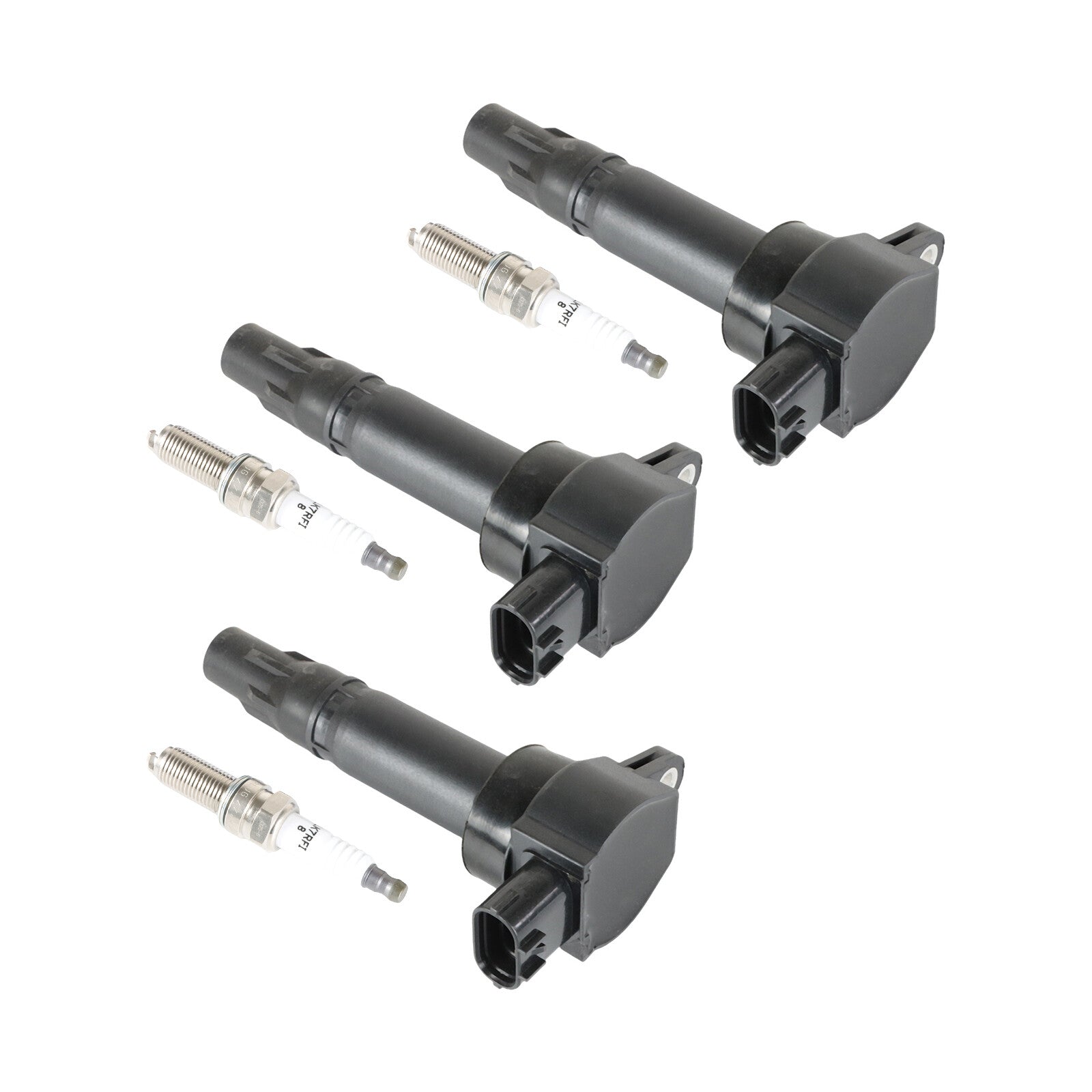 3pcs Ignition Coils+ 3pcs Iridium Spark Plug for 2005-15 for Smart Fortwo 1.0L 0.8L