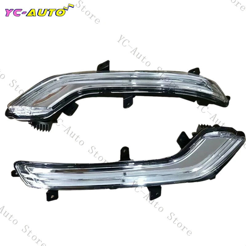 Pair Car Front LED Daytime Running Light Fog Lamp for Peugeot 508 2015 2016