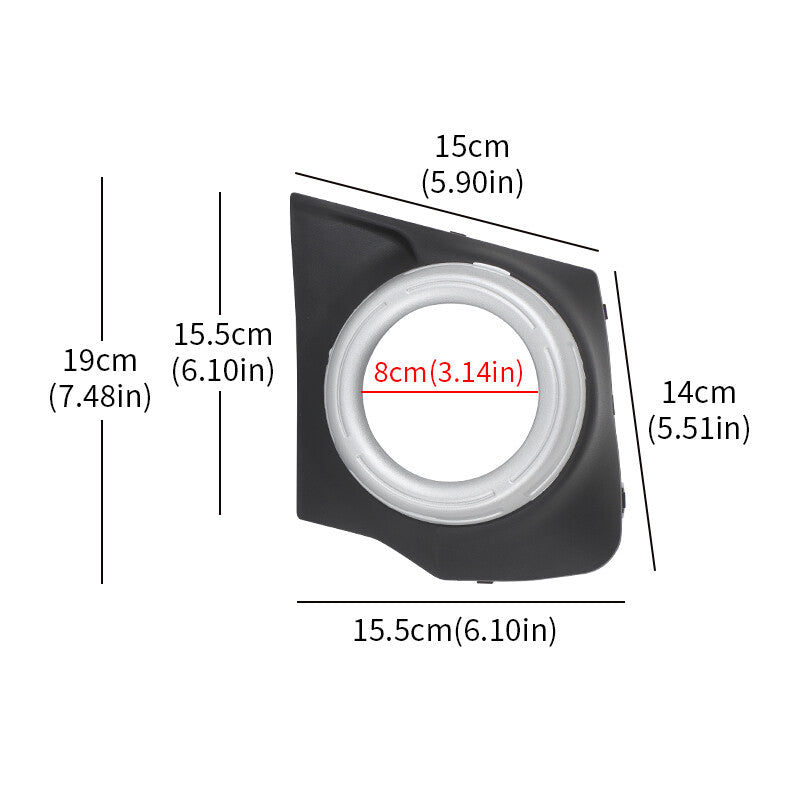 Left Front Fog Lamp Light Cover Bezel for Mitsubishi L200 Triton MQ MR 2015-2018