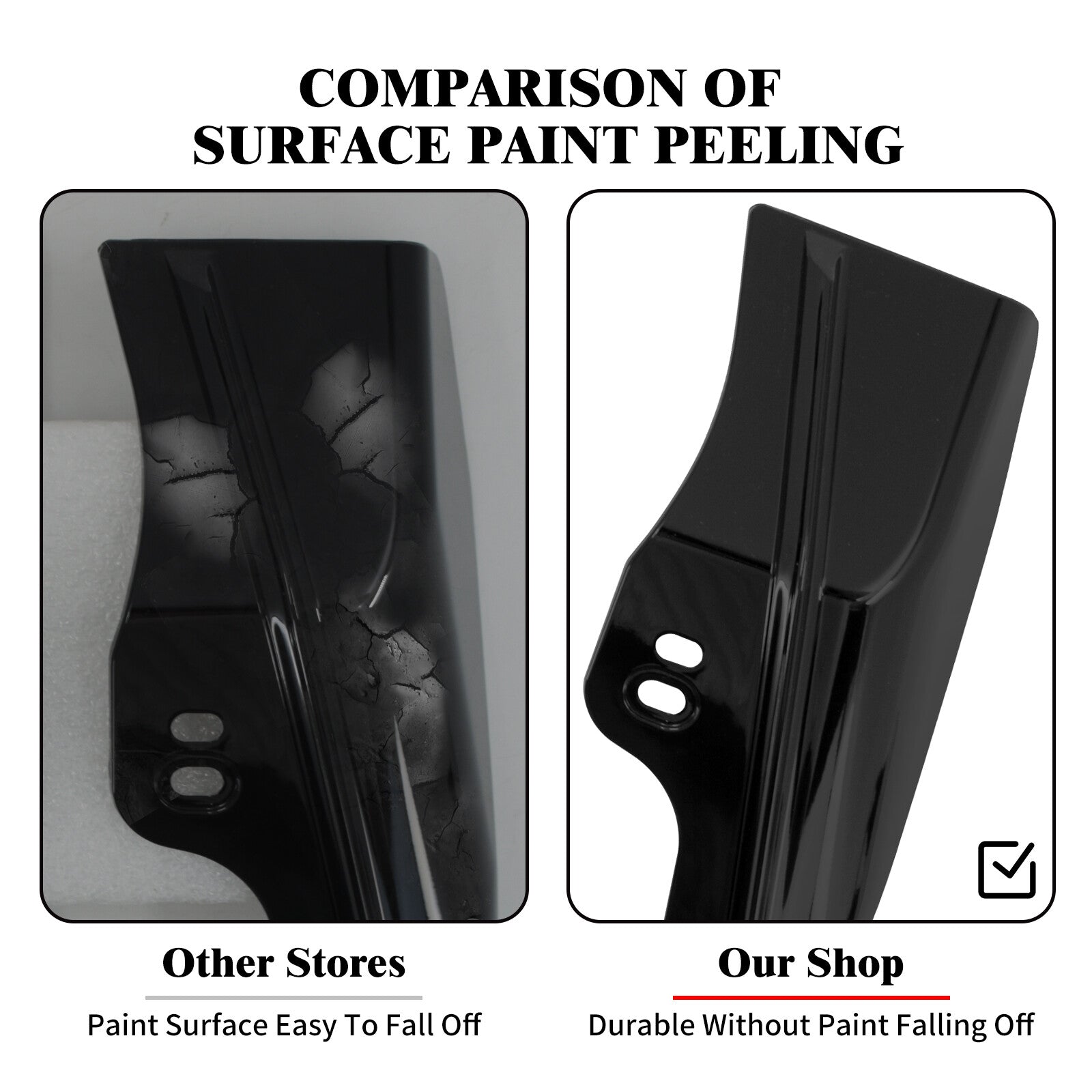Black Mid-Frame Air Heat Deflectors for Harley Touring Electra Road Glide 01-08