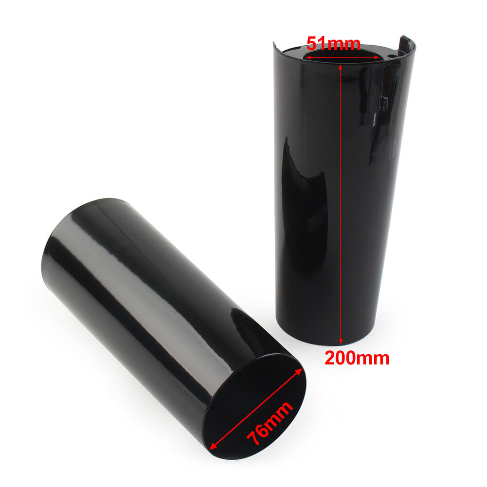 +2 Smooth Fork Tube Slider Covers Cowbells FITS for Harley Electra Tri Glide FLHX