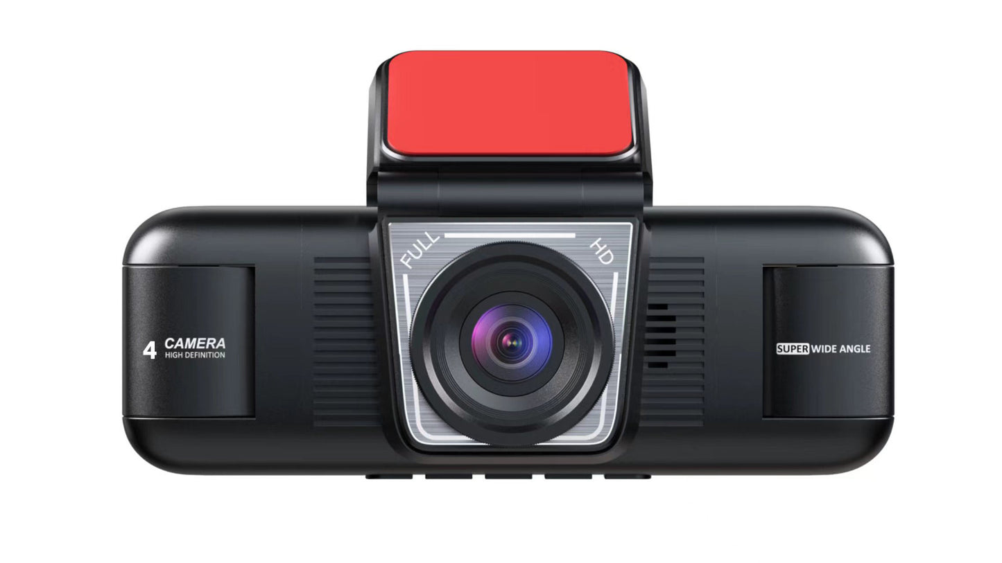 2in Dash Cam Parking Monitoring Video Recorder 4 Channel Driving Camera