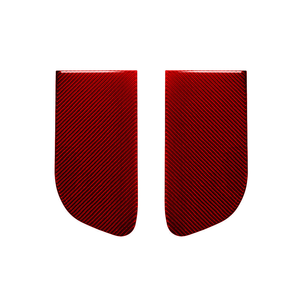 2X Red Carbon Fiber Center Side Rear Frame Cover Trim for Dodge Durango 2014-20
