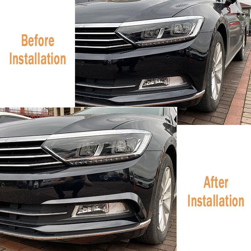 A pair of front fog light cover stickers for the for Volkswagen for Passat B8 variant, 2016-2020.