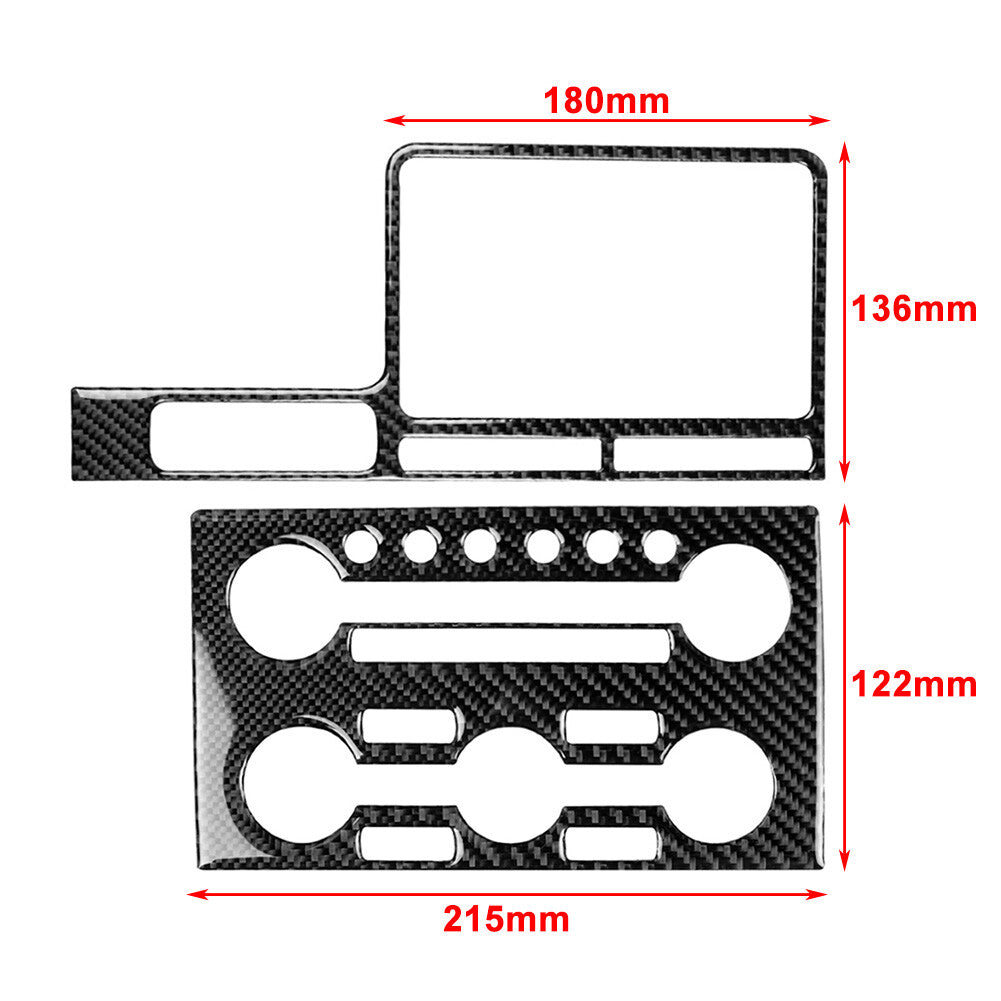 Central Control Navigation Panel Cover Trim for Nissan GTR R35 2008-2016 Black