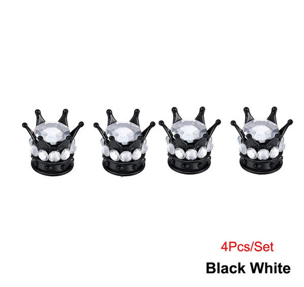 4-piece car tire valve cover rod air dust cover, dustproof and rustproof, black, suitable for Hyundai .