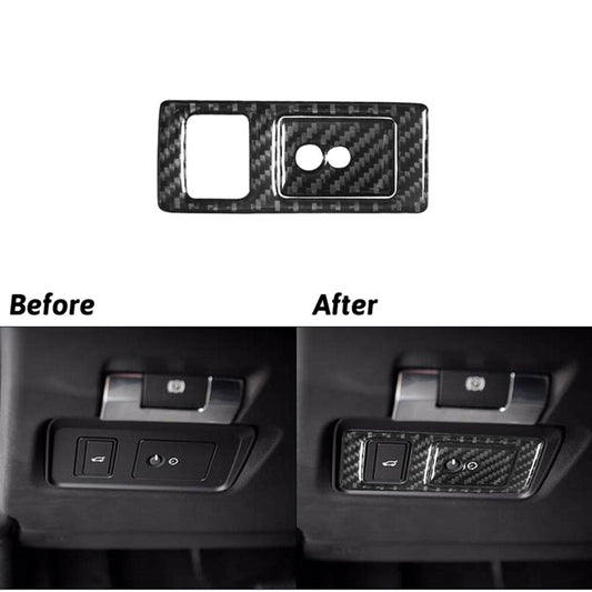 Carbon Fiber Headlight Switch Panel Trim for Land Rover Discovery Sport 15-19