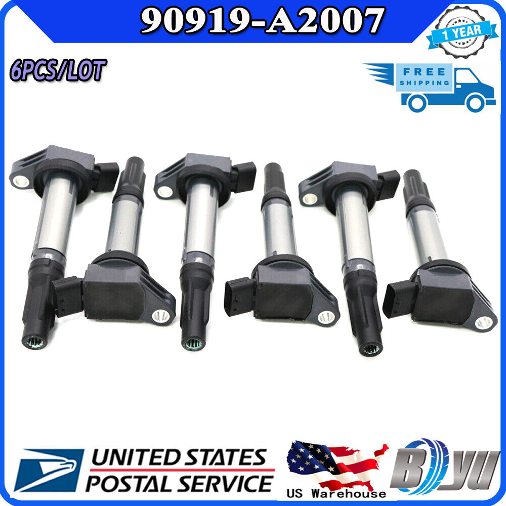 6pcs New Ignition Coil for Toyota for Camry for Avalon Rav4 for Sienna Venza 3.5L 90919A2007