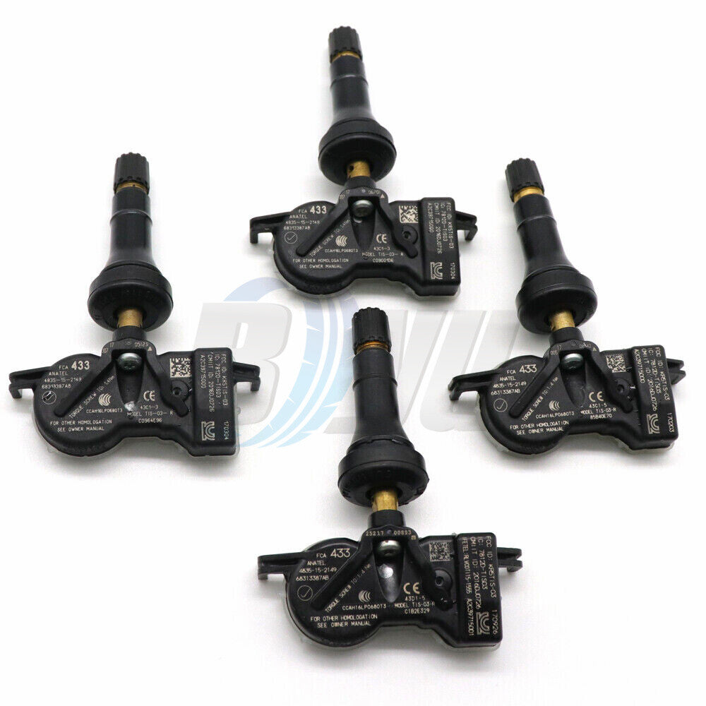 New version TPMS tire pressure sensor 4-piece set 68313387AB for Chrysler , for Dodge , for Jeep , and US