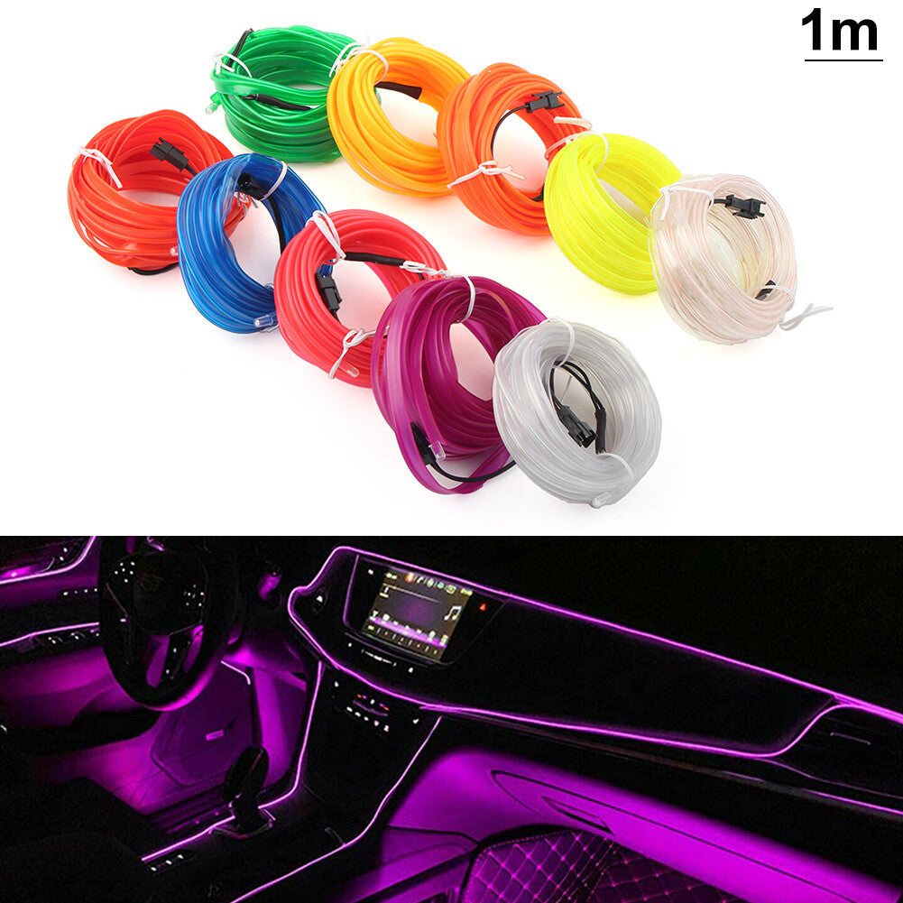 1m Car Interior LED Strip Lights Decoration Atmosphere Light Lamp Accessories