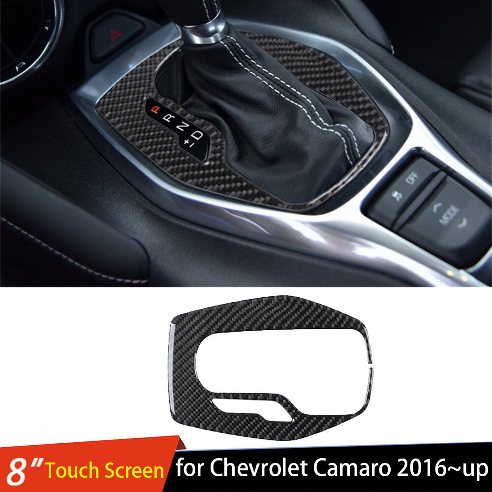 Carbon Fiber Central Control Gear Shift Panel Cover for Chevrolet Camaro 2016-23