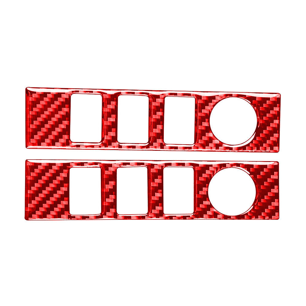 Inner Central Console Volume Switch Cover Trim Fit for Toyota Tundra 2014-2021 Red