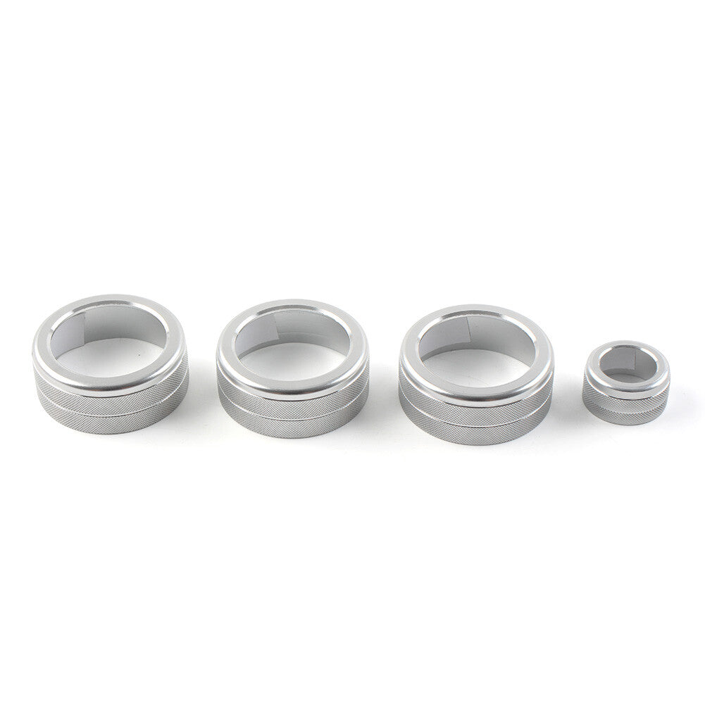 4x Console AC Climate Control Knob Ring Cover for Honda for Civic 11th 2022+ Silver